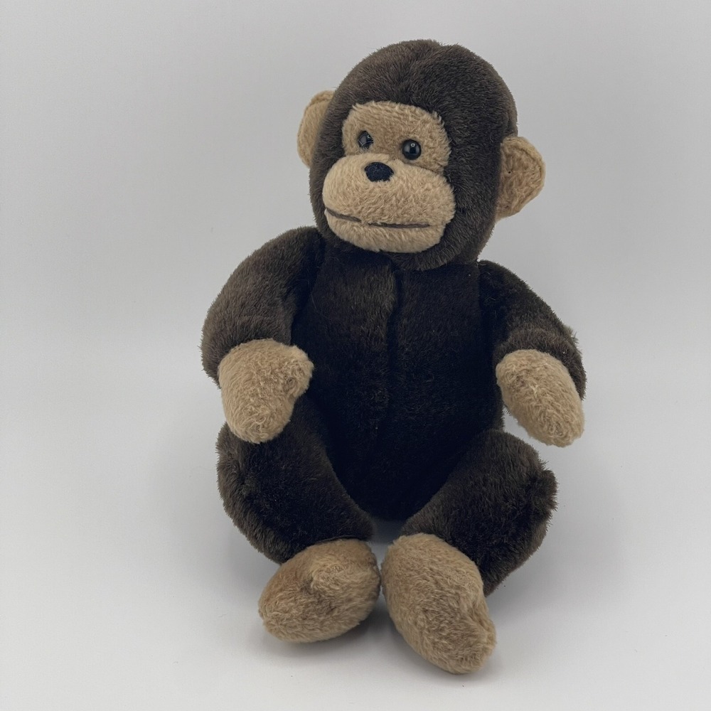 Russ Berrie Luv‎ Pets Joy Brown Monkey Miniature Stuffed Animal Plush 7 in